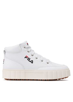 Sneakersy Fila Sandblast Mid Wmn FFW0187.10004 Biały ze sklepu eobuwie.pl w kategorii Trampki damskie - zdjęcie 182113367