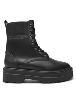 Trapery Tommy Hilfiger FW0FW08440 Czarny ze sklepu eobuwie.pl w kategorii Workery damskie - zdjęcie 182113559