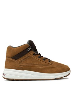 Sneakersy Tommy Hilfiger Hilfiger Warm Nubuck Hybrid B FM0FM05189 Brązowy ze sklepu eobuwie.pl w kategorii Buty sportowe męskie - zdjęcie 182113805