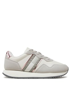Sneakersy Tommy Jeans EVA Runner Metallic EN0EN02687 Écru ze sklepu eobuwie.pl w kategorii Buty sportowe damskie - zdjęcie 182113806