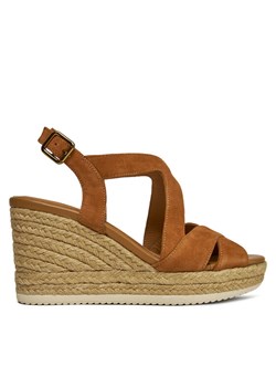 Espadryle Geox D Ponza D35GVC 00021 C6001 Brązowy ze sklepu eobuwie.pl w kategorii Sandały damskie - zdjęcie 182114376