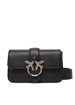 Torebka PINKO Love One Mini Slouchy Fl PE 25 PLTT 104340 A0QO Czarny ze sklepu eobuwie.pl w kategorii Torebki damskie - zdjęcie 182115647