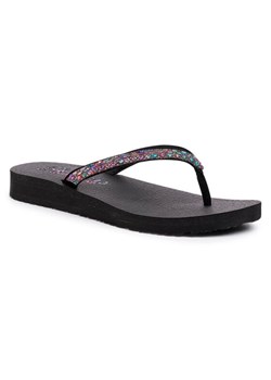 Japonki Skechers Shine Away 32918/BKMT Czarny ze sklepu eobuwie.pl w kategorii Klapki damskie - zdjęcie 182116058