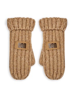 Rękawiczki dziecięce Ugg K Chunky Mitten 100030 Beżowy ze sklepu eobuwie.pl w kategorii Rękawiczki damskie - zdjęcie 182116349
