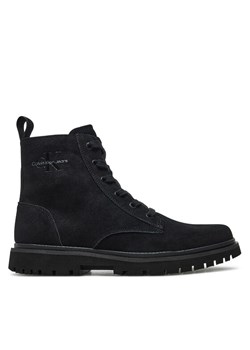 Trzewiki Calvin Klein Jeans YM0YM01070 Czarny ze sklepu eobuwie.pl w kategorii Buty zimowe męskie - zdjęcie 182116997