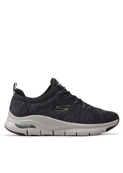 Sneakersy Skechers Waveport 232301/BKGY Szary ze sklepu eobuwie.pl w kategorii Buty sportowe męskie - zdjęcie 182117549