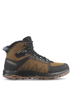 Trekkingi Salomon Outchill Thinsulate™ Waterproof L47381900 Brązowy ze sklepu eobuwie.pl w kategorii Buty trekkingowe męskie - zdjęcie 182117597