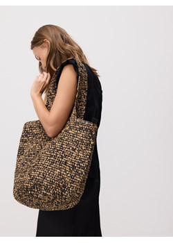 Reserved - Pleciona torebka shopper - czarny ze sklepu Reserved w kategorii Torebki damskie - zdjęcie 182592066