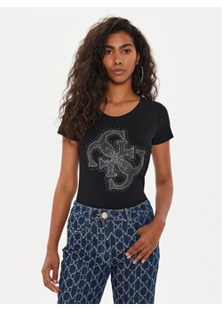 Guess T-Shirt W4YI37 J1314 Czarny Regular Fit ze sklepu MODIVO w kategorii Bluzki damskie - zdjęcie 182593866