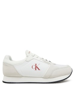 Calvin Klein Jeans Sneakersy Retro Sock Runner Mg YM0YM01152 Biały ze sklepu MODIVO w kategorii Buty sportowe męskie - zdjęcie 182593869