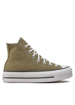 Converse Trampki Chuck Taylor All Star Lift Hi A07571C Khaki ze sklepu MODIVO w kategorii Trampki damskie - zdjęcie 182594305