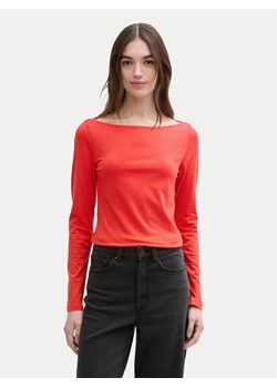 Tom Tailor Denim Bluzka 1045412 Czerwony Slim Fit ze sklepu MODIVO w kategorii Bluzki damskie - zdjęcie 182594365