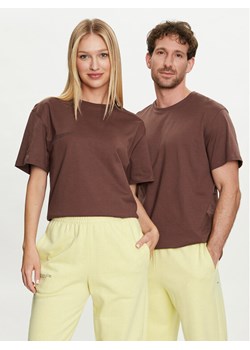 Pangaia T-Shirt 365 With C-Fiber Brązowy Regular Fit ze sklepu MODIVO w kategorii Bluzki damskie - zdjęcie 182594497