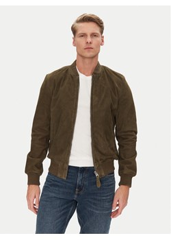 SCHOTT N.Y.C. Kurtka skórzana LC300 Khaki Regular Fit ze sklepu MODIVO w kategorii Kurtki męskie - zdjęcie 182594665
