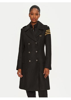 Aeronautica Militare Płaszcz przejściowy 242AB2965DCT3403 Czarny Regular Fit ze sklepu MODIVO w kategorii Płaszcze damskie - zdjęcie 182594916