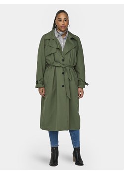 ONLY Carmakoma Trencz Chloe 15310056 Zielony Regular Fit ze sklepu MODIVO w kategorii Płaszcze damskie - zdjęcie 182595025