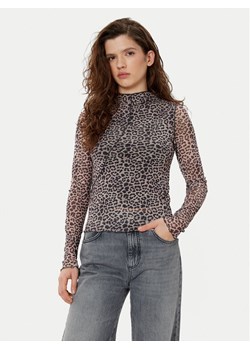 Noisy May Bluzka 27033006 Szary Slim Fit ze sklepu MODIVO w kategorii Bluzki damskie - zdjęcie 182595129