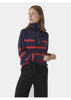 Vero Moda Sweter Vmsaba Stripe Ls Highneck Blouse Ga Noos 10269246 Granatowy Regular Fit ze sklepu MODIVO w kategorii Swetry damskie - zdjęcie 182595366