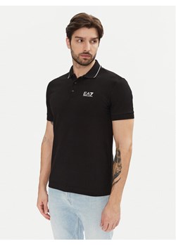 EA7 Emporio Armani Polo 8NPF16 PJVUZ 1200 Czarny Slim Fit ze sklepu MODIVO w kategorii T-shirty męskie - zdjęcie 182595559
