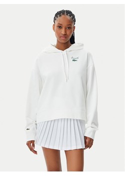 Lacoste Bluza SF2649 Biały Relaxed Fit ze sklepu MODIVO w kategorii Bluzy damskie - zdjęcie 182595585
