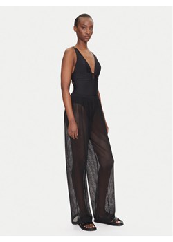 Hunkemöller Spodnie materiałowe 301754 Czarny Relaxed Fit ze sklepu MODIVO w kategorii Odzież plażowa - zdjęcie 182596017
