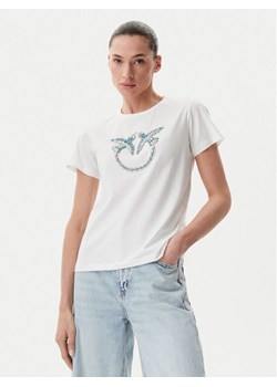 PINKO T-Shirt Quentin 100535 A2G7 Biały Regular Fit ze sklepu MODIVO w kategorii Bluzki damskie - zdjęcie 182596127