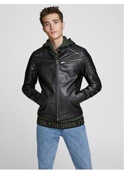 Jack&Jones Kurtka z imitacji skóry Rocky 12147218 Czarny Regular Fit ze sklepu MODIVO w kategorii Kurtki męskie - zdjęcie 182596449
