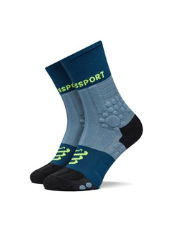 Compressport Skarpety wysokie unisex Pro Racing Socks Winter Trail SCRU2045 Niebieski ze sklepu MODIVO w kategorii Skarpetki męskie - zdjęcie 182596876