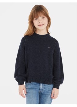 Tommy Hilfiger Sweter Essential KG0KG07801 Granatowy Regular Fit ze sklepu MODIVO w kategorii Swetry dziewczęce - zdjęcie 182596886