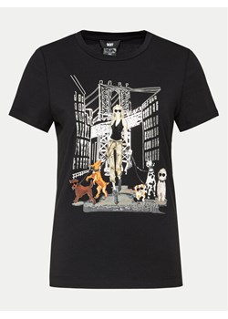 DKNY T-Shirt P4DHSWNA Czarny Regular Fit ze sklepu MODIVO w kategorii Bluzki damskie - zdjęcie 182597237