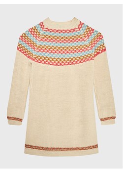 United Colors Of Benetton Sukienka dzianinowa 1176HV002 Beżowy Regular Fit ze sklepu MODIVO w kategorii Sukienki dziewczęce - zdjęcie 182597308