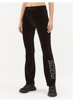2005 Spodnie dresowe Velour Czarny Straight Fit ze sklepu MODIVO w kategorii Spodnie damskie - zdjęcie 182597416