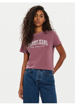 Tommy Jeans T-Shirt Varsity DW0DW19826 Fioletowy Regular Fit ze sklepu MODIVO w kategorii Bluzki damskie - zdjęcie 182597816