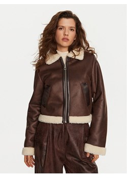 ONLY Kurtka z imitacji skóry Betty 15322046 Brązowy Regular Fit ze sklepu MODIVO w kategorii Kurtki damskie - zdjęcie 182598028