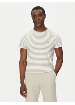 Calvin Klein T-Shirt Stretch Slim Stripe T-Shirt K10K114177 Biały Regular Fit ze sklepu MODIVO w kategorii T-shirty męskie - zdjęcie 182598138