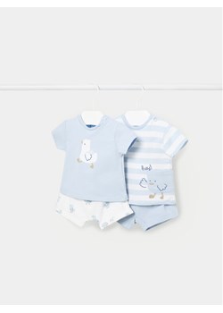 Mayoral Komplet 2 t-shirtów i spodenek 1628 Błękitny Regular Fit ze sklepu MODIVO w kategorii Komplety niemowlęce - zdjęcie 182598279