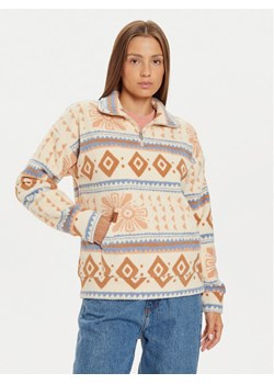 Roxy Polar Live Out Loud ERJPF03169 Beżowy Relaxed Fit ze sklepu MODIVO w kategorii Bluzy damskie - zdjęcie 182598345