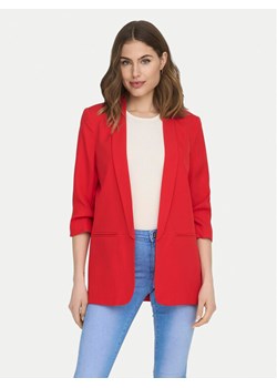 ONLY Marynarka Elly 15197451 Czerwony Regular Fit ze sklepu MODIVO w kategorii Marynarki damskie - zdjęcie 182598417