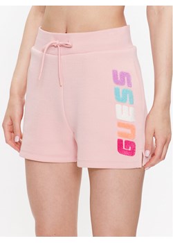 Guess Szorty sportowe Edwina V3GD11 FL04P Różowy Loose Fit ze sklepu MODIVO w kategorii Szorty - zdjęcie 182598468