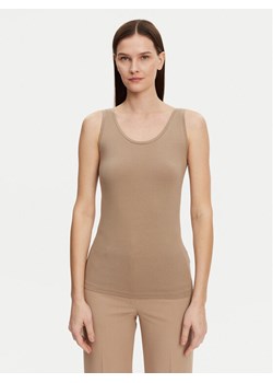 Marc O'Polo Top 503 2001 50001 Beżowy Slim Fit ze sklepu MODIVO w kategorii Bluzki damskie - zdjęcie 182598537