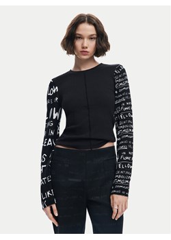Desigual Bluzka Rebe 24WWTK78 Czarny Slim Fit ze sklepu MODIVO w kategorii Bluzki damskie - zdjęcie 182598856