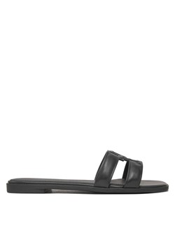 Tommy Hilfiger Klapki Th Logo Strap Mule FW0FW08671 Czarny ze sklepu MODIVO w kategorii Klapki damskie - zdjęcie 182599065