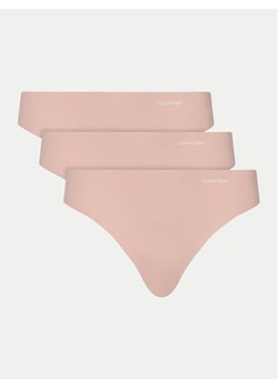 Calvin Klein Underwear Komplet 3 par stringów 000QD3558E Różowy ze sklepu MODIVO w kategorii Majtki damskie - zdjęcie 182599128