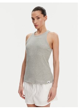 Calvin Klein Underwear Top LV00QS7492 Szary Slim Fit ze sklepu MODIVO w kategorii Bluzki damskie - zdjęcie 182599246