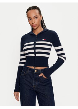 Tommy Jeans Sweter DW0DW18524 Granatowy Slim Fit ze sklepu MODIVO w kategorii Swetry damskie - zdjęcie 182599348