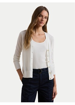 LAUREN RALPH LAUREN Kardigan 200831710002 Biały Slim Fit ze sklepu MODIVO w kategorii Swetry damskie - zdjęcie 182599357