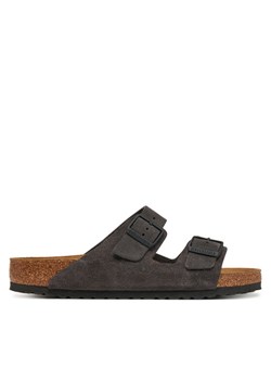 Birkenstock Klapki Arizona zamsz 1028603 Szary ze sklepu MODIVO w kategorii Klapki męskie - zdjęcie 182599475