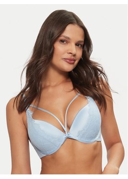 Hunkemöller Biustonosz push-up Isabella 206360 Niebieski ze sklepu MODIVO w kategorii Biustonosze - zdjęcie 182599538