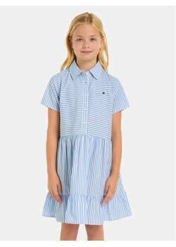 Tommy Hilfiger Sukienka koszulowa Ithaca KG0KG07821 D Niebieski Regular Fit ze sklepu MODIVO w kategorii Sukienki dziewczęce - zdjęcie 182599546