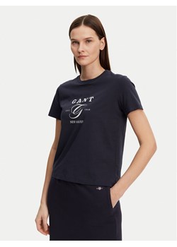 Gant T-Shirt 4200563 Granatowy Regular Fit ze sklepu MODIVO w kategorii Bluzki damskie - zdjęcie 182599557